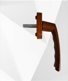 Resim Plastik Pencere Kolu Alüminyum Kahverengi 