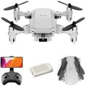 Resim Springsun Ls-mın Mini Katlanabilir Drone: Otomatik Yükseklik Tutma, Jest Kontrollü Fotoğraf/video, 480p Kamera, Gri - Kolay Taşınabilir 