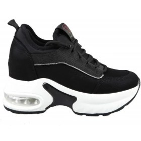 Resim Guja 24K300-2 Dolgu Topuk Siyah Kadın Sneakers 