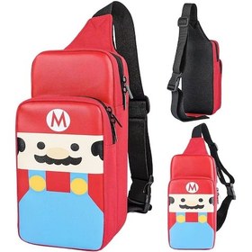 Resim Mengtuo Nintendo Switch Oled Oyun Konsolu Omuz Crossbody Çanta Kırmızı 
