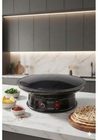Resim Lumisa LKS-2000 Elektrikli 55 CM Emaye Yüzeyli Termostatlı Katmer Ve Gözleme Sacı 