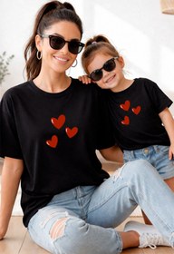 Resim genosha Anne Kız 100% Pamuk T-shirt Mama Mini Mother Daughter TEKLİ FİYAT 