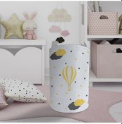 Resim Mekta Home Bebek Ve Çocuk Odası Uçan Balon Desenli Oyuncak Sepeti Renkli Çok Renkli 