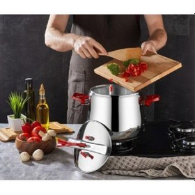 Resim Klasik Düdüklü Tencere 14lt Kırmızı 