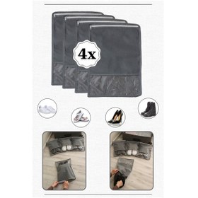 Resim Adarya Home Ayakkabı Saklama Çantası Pencereli Ayakkabı Torbası - Fermuarlı 