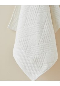 Resim English Home Chic Diamond Pamuk Yüz Havlusu 50x80 Cm Fildişi Fildişi 