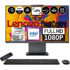 Resim Lenovo Thinkcentre Neo 24 50A Gen5 Intel Core I5 13420H 16GB Ddr5 1tb SSD Windows 11 Pro Intel® UHD Graphics 23.8" Fhd All In One Bilgisayar 12SC000YTRP03 + Zetta Flash Bellek 