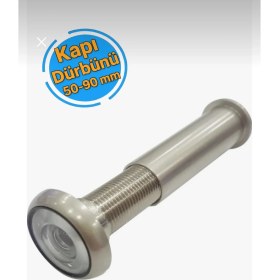 Resim Ayarlanabilir Çelik Kapı Dürbünü Saten 50-90 mm 