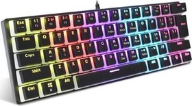 Resim Blue Switch Mekanik Oyuncu Klavye - 61Key Full RGB Pudding Keycap Mavi Tuş HXSJ L700 