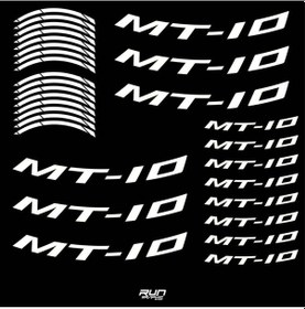 Resim Yamaha Yzf Mt 10 Uyumlu Beyaz Jant Şeridi Sticker Çok Renkli 