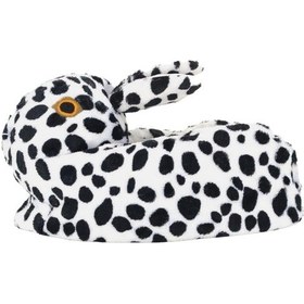 Resim Peluş Tavşan Figürlü Kaymaz Ve Ses Yapmaz Ev Panduf Beyaz - Siyah-beyaz - Siyah Beyaz - Siyah 