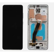 Resim Te Samsung Uyumlu S20 G981 Uyumlu Çıtalı Lcd Ekran Servis Beyaz 