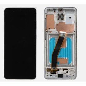 Resim Te Samsung Uyumlu S20 G981 Uyumlu Çıtalı Lcd Ekran Servis Beyaz 
