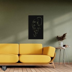 Resim NR Dizayn (435) Panter Dekoratif Metal Tablo 69 X 42 