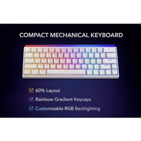 Resim 68 Tuş Red Switch Rgb Mekanik Oyuncu Klavyesi Hot Swapple , Renkli Aydınlatma Gaming Keyboard 