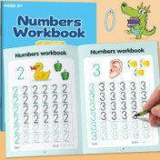 Resim 48 Sayfalık Çocuk Yazı Alıştırma Çalışma Kitabı, 0-100 Arası Sayıları Taklit Etme Sayfaları - Etkileşimli Öğrenme Aktiviteleri, Okul Öncesi, Anaokulu, Evde Eğitim için - El-Göz Koordinasyonunu ve Matematik Becerilerini Geliştirin - 3 Yaş ve Üzeri - Erken Yaş Eğitim Çalışma Kitabı 
