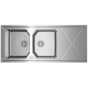 Resim Teka Brooklyn 80 M-xp 2b 1d 116 cm Çift Göz Damlalıklı Evye 11516 Teka