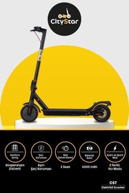 Resim Citystar Süspansiyonlu Güçlü Motor Elektrikli Scooter 