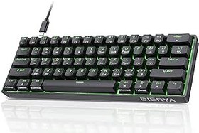 Resim DIERYA DK61SE%60 Mekanik Oyun Klavyesi, 61 Tuşlu Anti-Ghosting, LED Arka Işık, Çıkarılabilir USB-C, Ultra Kompakt Mini Kablolu Klavye, Windows Dizüstü Bilgisayar Bilgisayar Gamer Typist için Kırmızı 