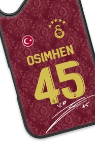 Resim Galatasaray Victor Osimhen 3. Forma İmzalı Cam Telefon Kılıfı - iPhone 17 