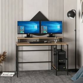 Resim Minar Greta Çalışma Masası Modül2 - Dore/siyah 