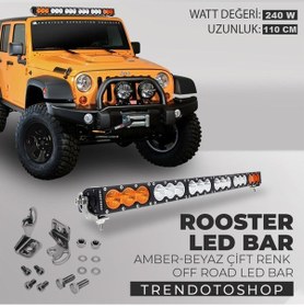 Resim 240W 110 Cm Amber-Beyaz 3 Modlu Baja Style Rooster Off Road Led B 