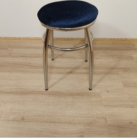 Resim Evko Mobilya Tabure, Bar Taburesi, 2'li Tabure, Metal Ayaklı Tabure - Mavi 