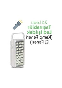 Resim Taşınabilir Led Işıldak - 24 Led, Uzun Süreli Kullanım Açık Ahşap 