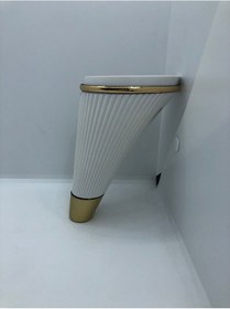 Resim Karakoçaksesuar Plastik,15 Cm Beyaz-Gold Koltuk,Baza,Mobilya Ayağı (4 Adet) 