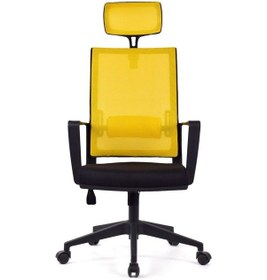 Resim Koltukstilim Magenta Sarı Fileli Pls Makam Koltuğu Ofis Koltuğu Sarı 