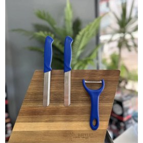 Resim Solingen Soyacak ve 2'li Mikro Tirtıklı Doğrama Bıçağı (Mavi) 