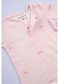 Resim Boumini Kısa Kollu Şort Bebek Tulum Pembe Gökkuşağı-pembe Pembe 