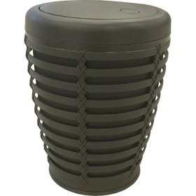 Resim Antrasit Gri 7.5 Lt Döner Kapaklı Çöp Kovası, Banyo ve Ofis Için Şık ve Fonksiyonel 