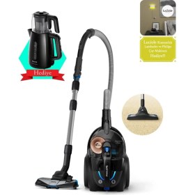 Resim Philips Çift Başlıklı Anti Alerjik 7000 Serisi Toz Torbasız Süpürge + Çay Makinesi ve Lambader Hediyeli 