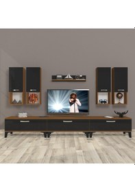 Resim Decoraktiv Eko 8da Slm Silver Tv Ünitesi Tv Sehpası Ceviz - Siyah 