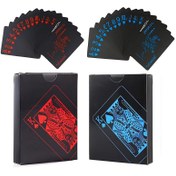 Resim Yaratıcı Yıkanabilir Siyah Su Geçirmez PVC Oyun Kartları, Sihirli Uçan Kartlar, Çiçek Kesim Yüksek Değerli Poker 