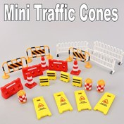 Resim 9 parça/set İnşaat Temalı Mini Trafik Konisi Yol İşareti Uyarı İşareti Kek Süsü İnşaat Doğum Günü Partisi Kek Dekorasyon Malzemeleri 