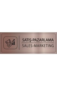Resim Mayeka Satış Pazarlama İsimlik Bronz Metal Kapı İsimliği Levhası Yönlendirme Tabelası 
