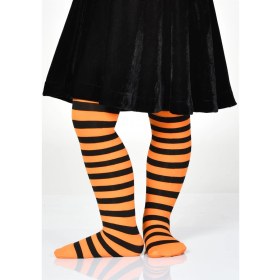 Resim Dore Halloween Holley Turuncu-Siyah Çember Desenli Çocuk/bebek Külotlu 