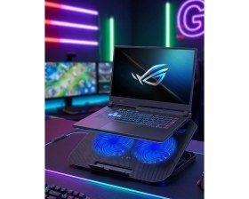 Resim Hayat Store Çift Fanlı Laptop Soğutucu Stand 17 Inç Uyumlu 8 Kademeli Ayarlı USB Girişli - Lisinya 