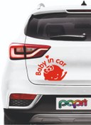 Resim papri arabada bebek var sticker 