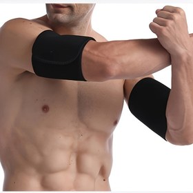 Resim 2 Paket Unisex Fitness Kol Kolluğu - Erkekler ve Kadınlar İçin Siyah Sıkıştırma Kol Bantları, Esnek Olmayan Yoga ve Spor Salonu Egzersiz Desteği, Kolların Egzersiz ve Sauna Kullanımı İçin Ter Direnci Tasarımı, Spor Aksesuarları, Şık Tasarım, Dayanıklı Kumaş 