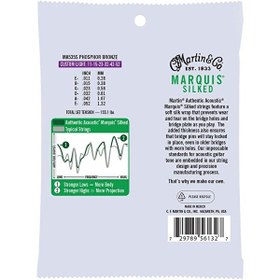 Resim Martin & Co MA535S Marquis Phosphor Bronze Akustik Gitar Teli Cstm Lt 11-52 