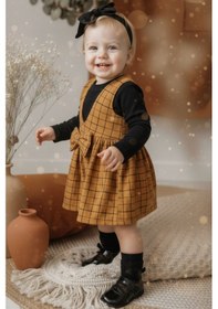 Resim Kız Bebek Hardal Anna Jile Bandana Takım HARDAL 