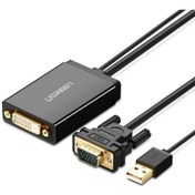 Resim Ugreen Vga Usb To Dvi-D 24+1 Dişi Görüntü Aktarma Kablosu 