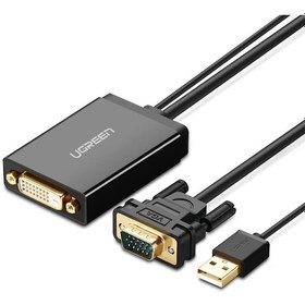 Resim Ugreen Vga Usb To Dvi-D 24+1 Dişi Görüntü Aktarma Kablosu 