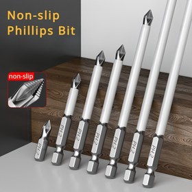 Resim 7 Parça Manyetik Phillips Tornavida Ucu Seti - Kaymaz, Elektrikli & El Matkabı için Yüksek Sertlik 
