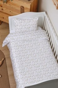 Resim Organik Çarşaflı Bebek Nevresim Takımı (100x150) - Çiçek Bahçesi 100 x 150 