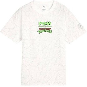 Resim Puma Puma X Tmnt Relaxed Aop Tee Çocuk T-shırt 63008602 BEYAZ 