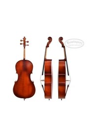 Resim Dominguez Dcr14nm Çello - 1/4 Eğitim - Başlangıç Seviyesi Gül Ağacı Rosewood Görünümlü Bitiş, Abanoz Klavye Ve Burgular, Küçük Müzisyenler İçin Ergonomik Ölçü Uyum: 1/4 Çeyrek Boy Çello 